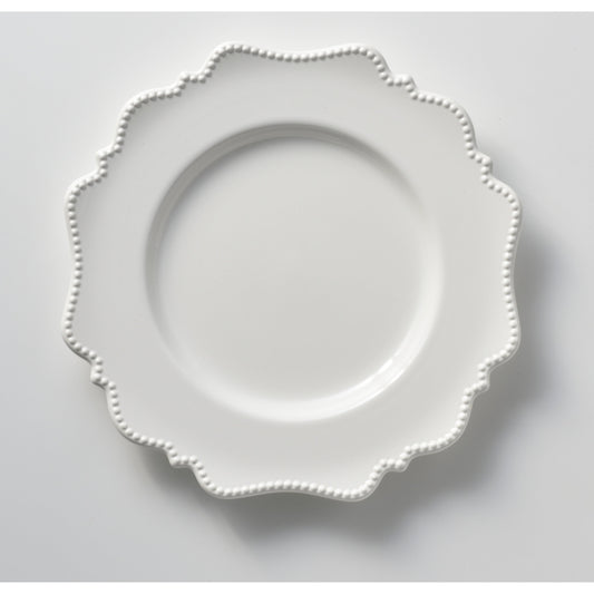 Red Vanilla Pinpoint White, assiette de service blanche, 11 pouces (lot de 6)