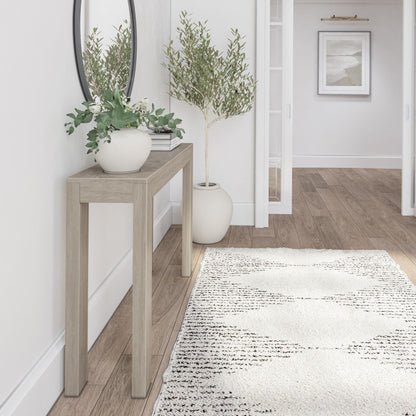 Table console moderne à structure de poutres et de planches - 46