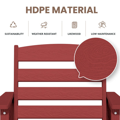 Plastic Tall adirondack Chair Set Of 3-Piece Patio Conversation Set