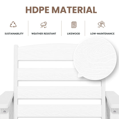 Plastic Tall adirondack Chair Set Of 3-Piece Patio Conversation Set