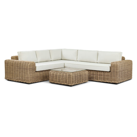 Poly & Bark Puglia Outdoor/Patio Corner Sectional Set with Coffee Table