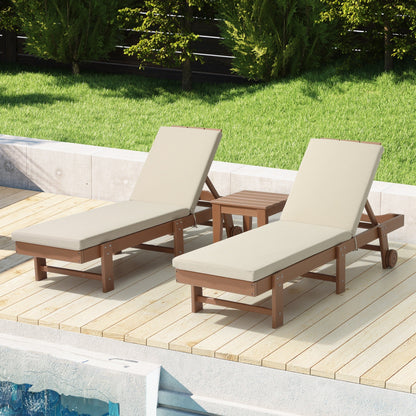 Coussins de chaise longue d'extérieur pour patio, résistants aux intempéries et aux décolorations, de la marque Polytrends - (lot de 2)