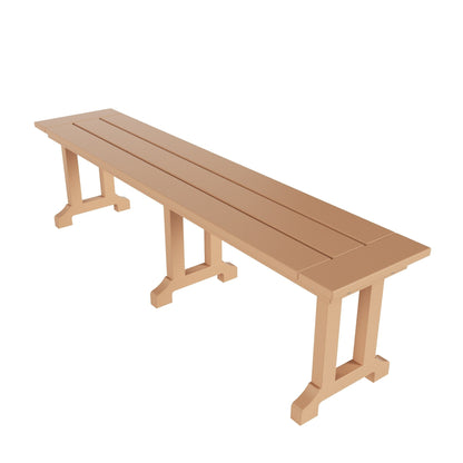 Banc de patio extérieur Polytrends Laguna en HDPE, résistant aux intempéries, 65 pouces