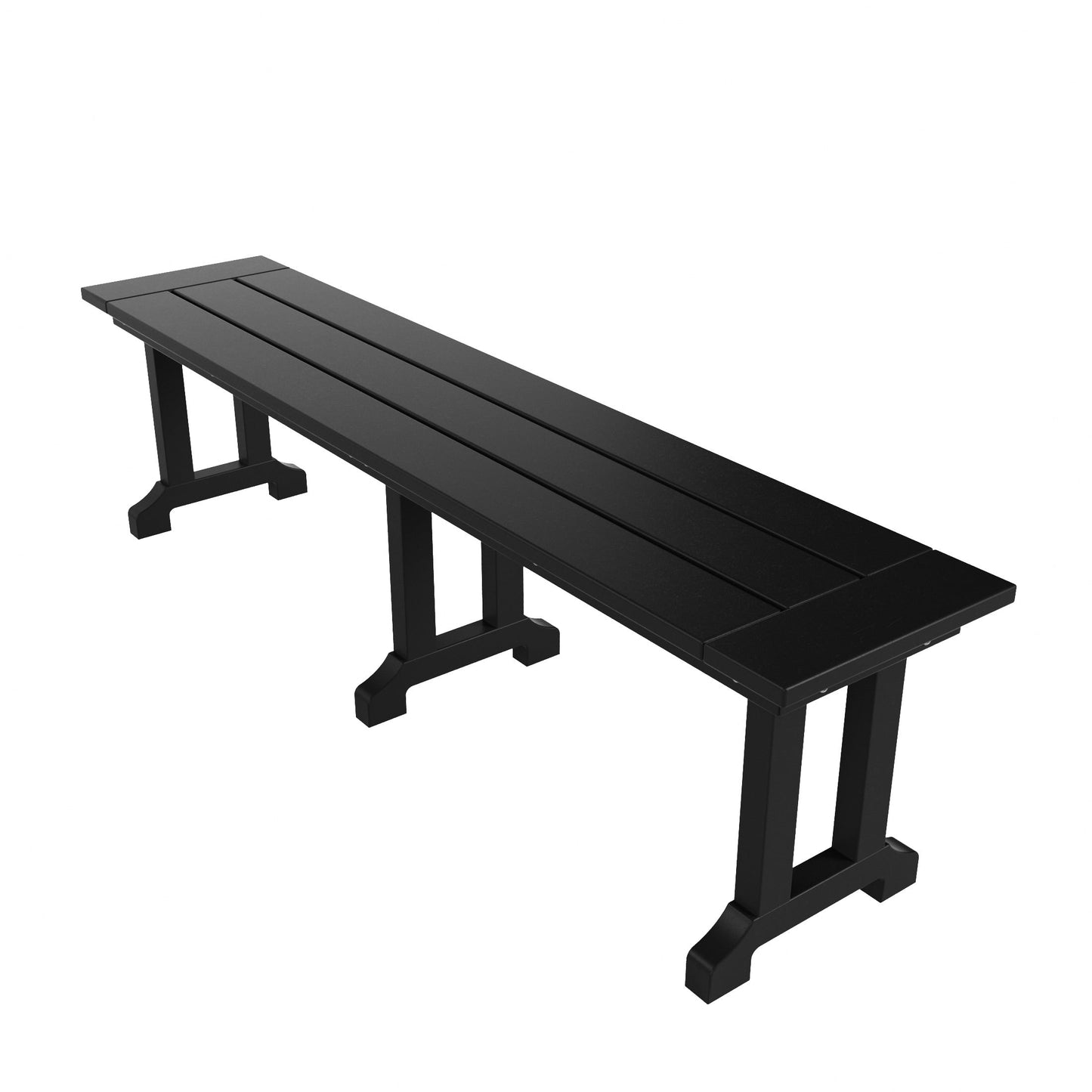 Banc de patio extérieur Polytrends Laguna en HDPE, résistant aux intempéries, 65 pouces