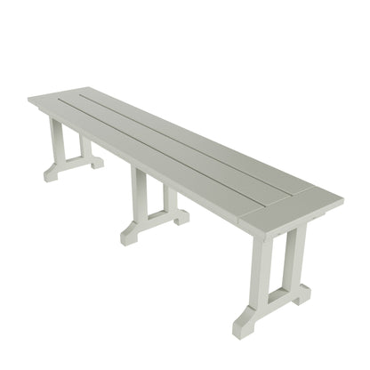Banc de patio extérieur Polytrends Laguna en HDPE, résistant aux intempéries, 65 pouces