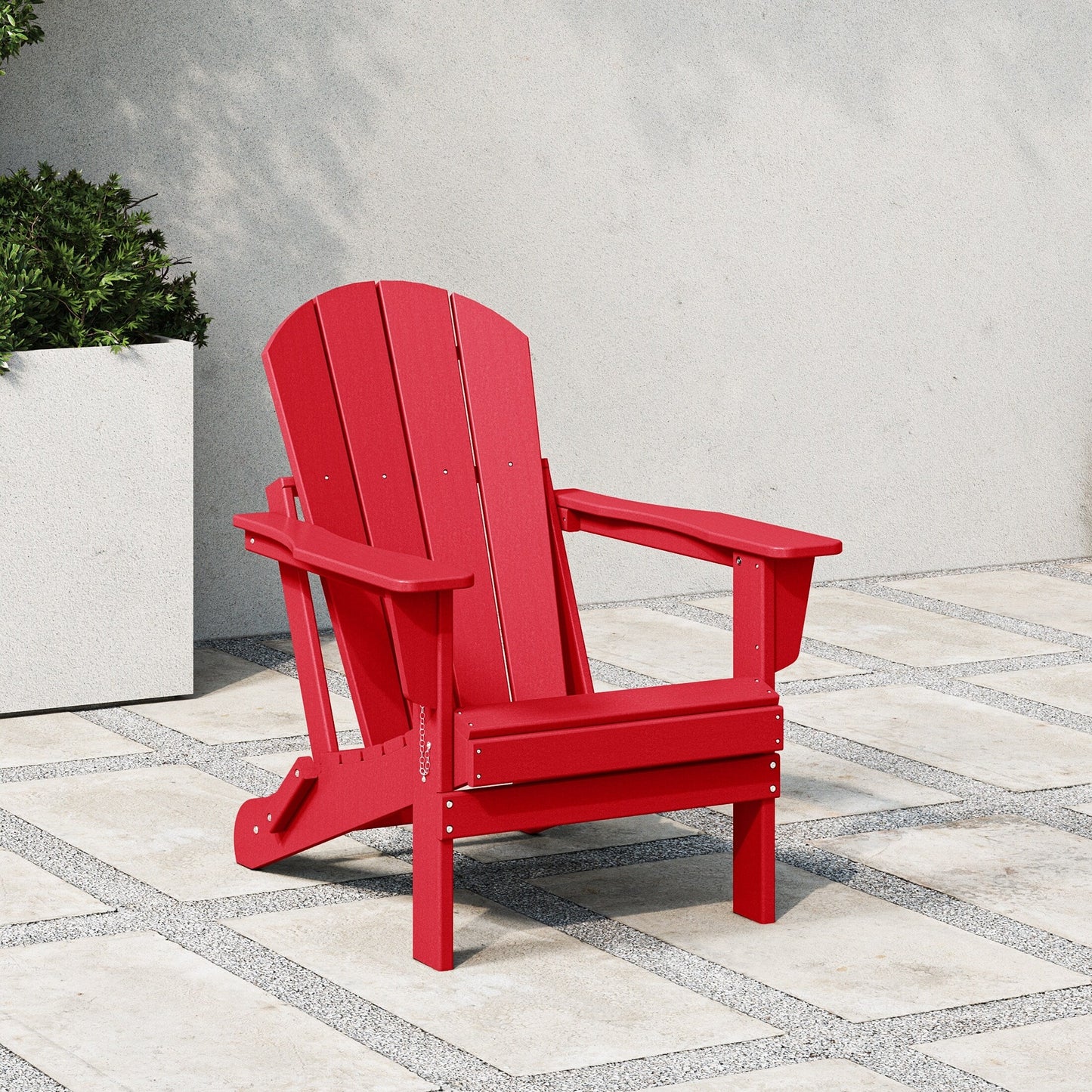 Chaise de jardin Adirondack pliable, résistante à la décoloration et aux intempéries, modèle Laguna de Polytrends
