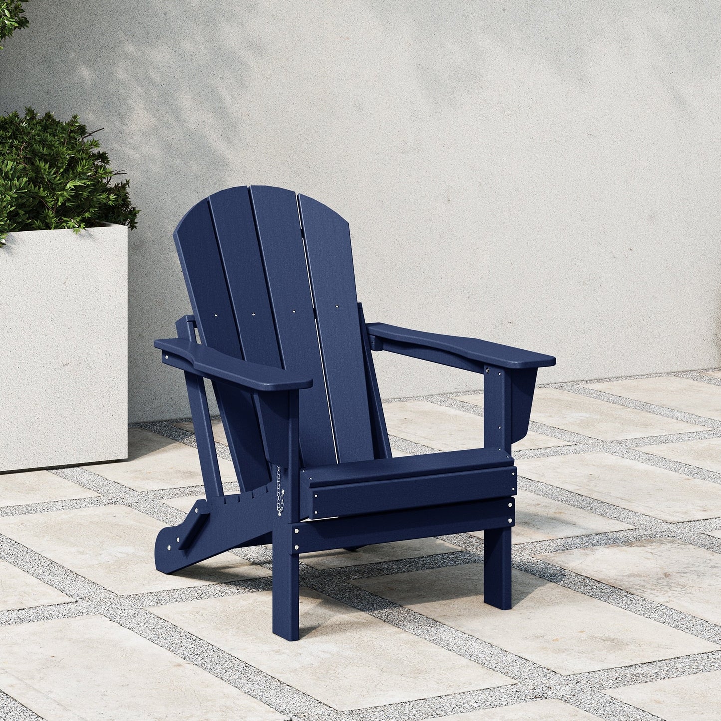 Chaise de jardin Adirondack pliable, résistante à la décoloration et aux intempéries, modèle Laguna de Polytrends