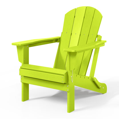 Chaise de jardin Adirondack pliable, résistante à la décoloration et aux intempéries, modèle Laguna de Polytrends