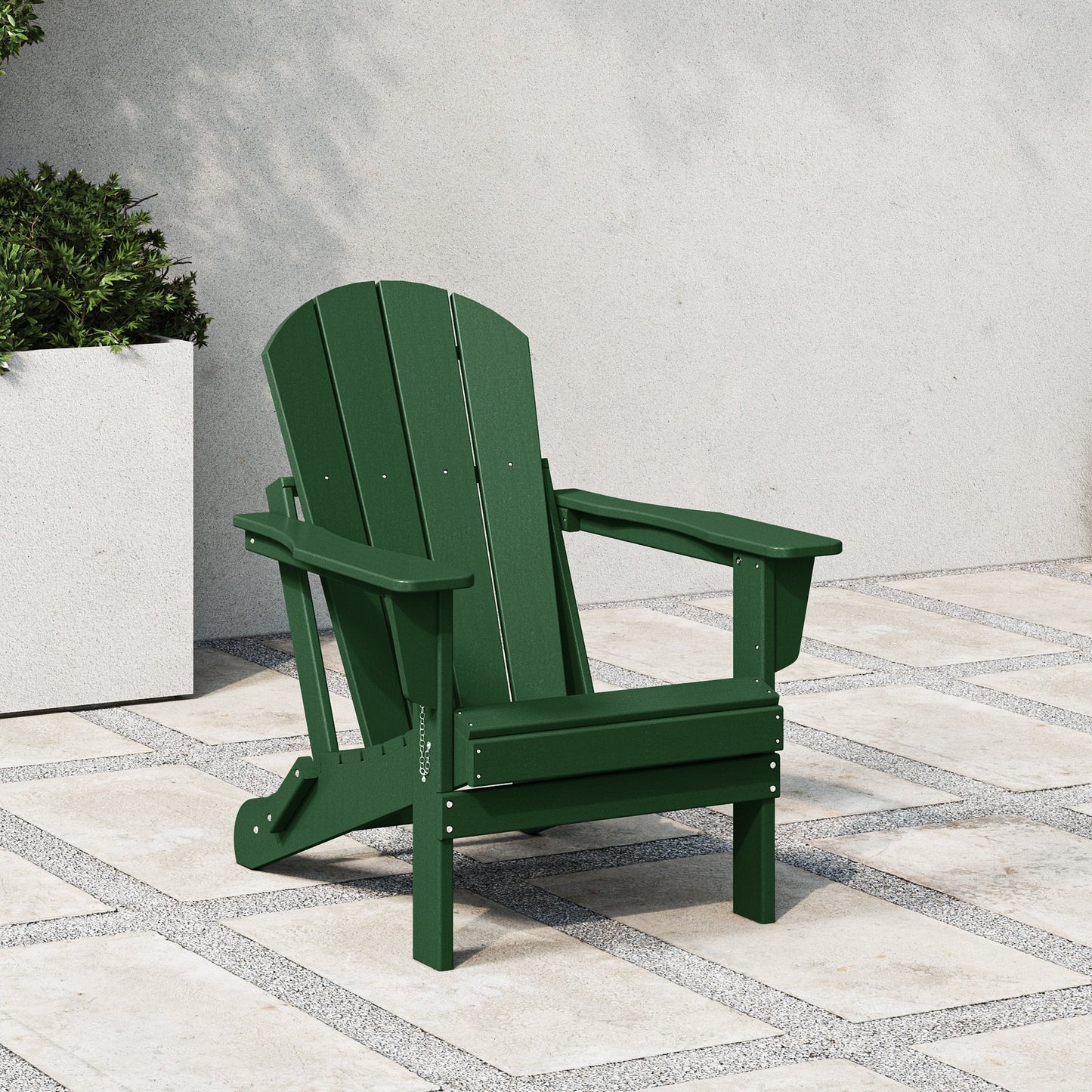 Chaise de jardin Adirondack pliable, résistante à la décoloration et aux intempéries, modèle Laguna de Polytrends