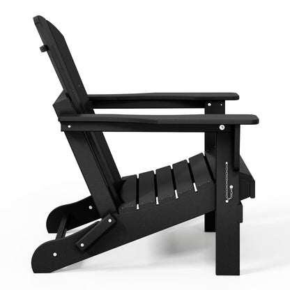 Chaise de jardin Adirondack pliable, résistante à la décoloration et aux intempéries, modèle Laguna de Polytrends