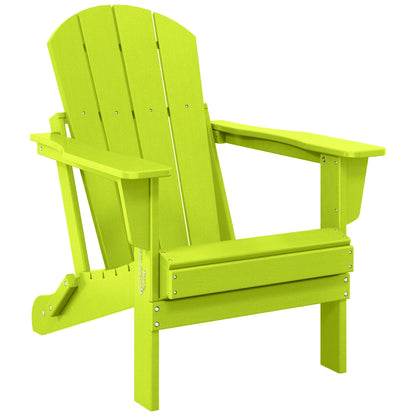 Chaise de jardin Adirondack pliable, résistante à la décoloration et aux intempéries, modèle Laguna de Polytrends