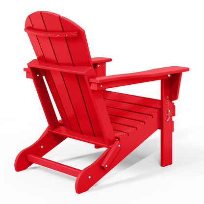 Chaise de jardin Adirondack pliable, résistante à la décoloration et aux intempéries, modèle Laguna de Polytrends