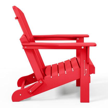 Chaise de jardin Adirondack pliable, résistante à la décoloration et aux intempéries, modèle Laguna de Polytrends