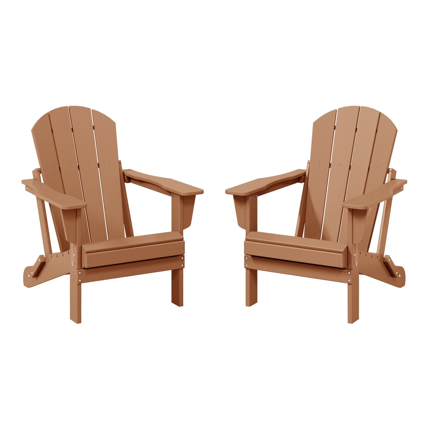Polytrends Laguna Fauteuils de jardin pliants Adirondack résistants aux intempéries (lot de 2)