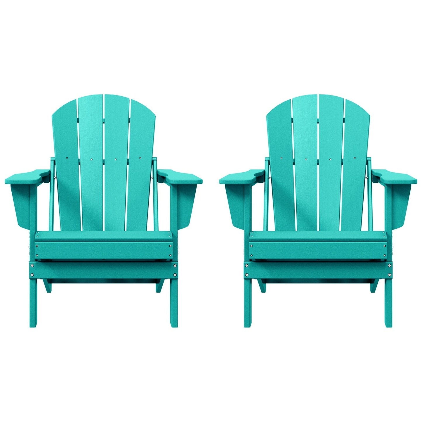 Polytrends Laguna Fauteuils de jardin pliants Adirondack résistants aux intempéries (lot de 2)