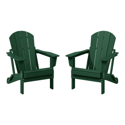 Polytrends Laguna Fauteuils de jardin pliants Adirondack résistants aux intempéries (lot de 2)