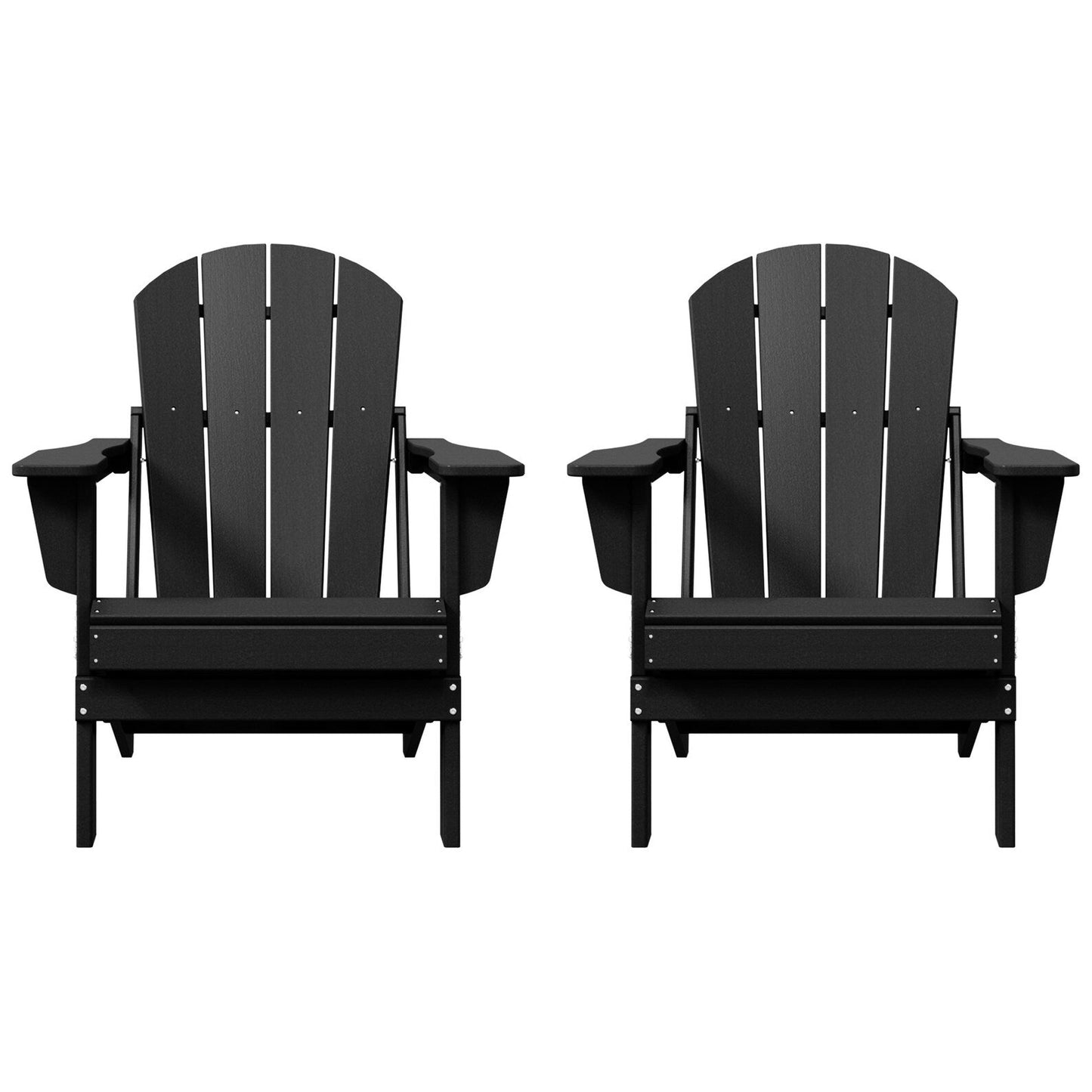 Polytrends Laguna Fauteuils de jardin pliants Adirondack résistants aux intempéries (lot de 2)