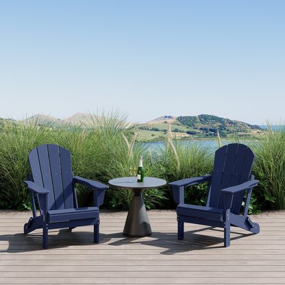 Polytrends Laguna Fauteuils de jardin pliants Adirondack résistants aux intempéries (lot de 2)