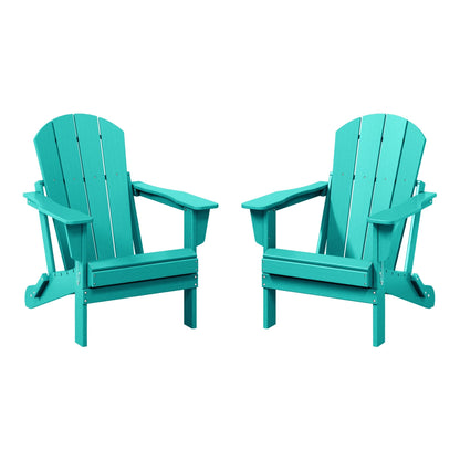 Polytrends Laguna Fauteuils de jardin pliants Adirondack résistants aux intempéries (lot de 2)