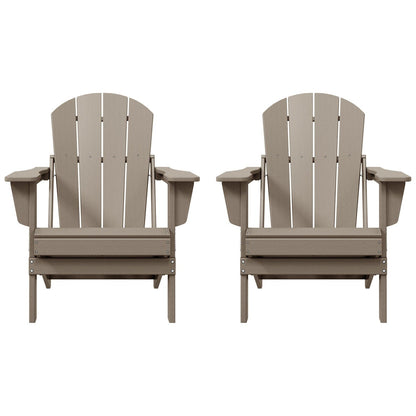 Polytrends Laguna Fauteuils de jardin pliants Adirondack résistants aux intempéries (lot de 2)