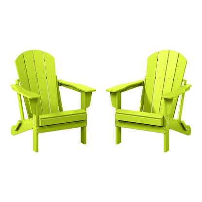Polytrends Laguna Fauteuils de jardin pliants Adirondack résistants aux intempéries (lot de 2)