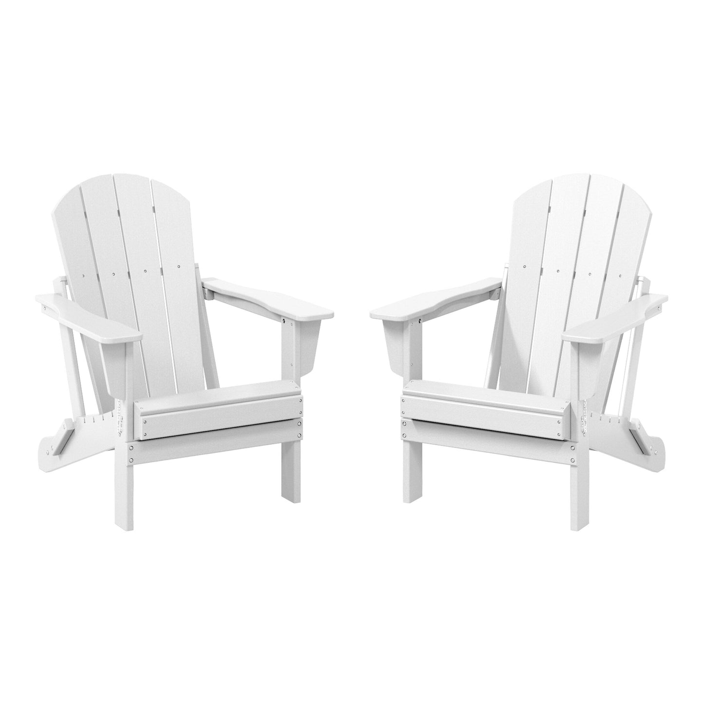 Polytrends Laguna Fauteuils de jardin pliants Adirondack résistants aux intempéries (lot de 2)