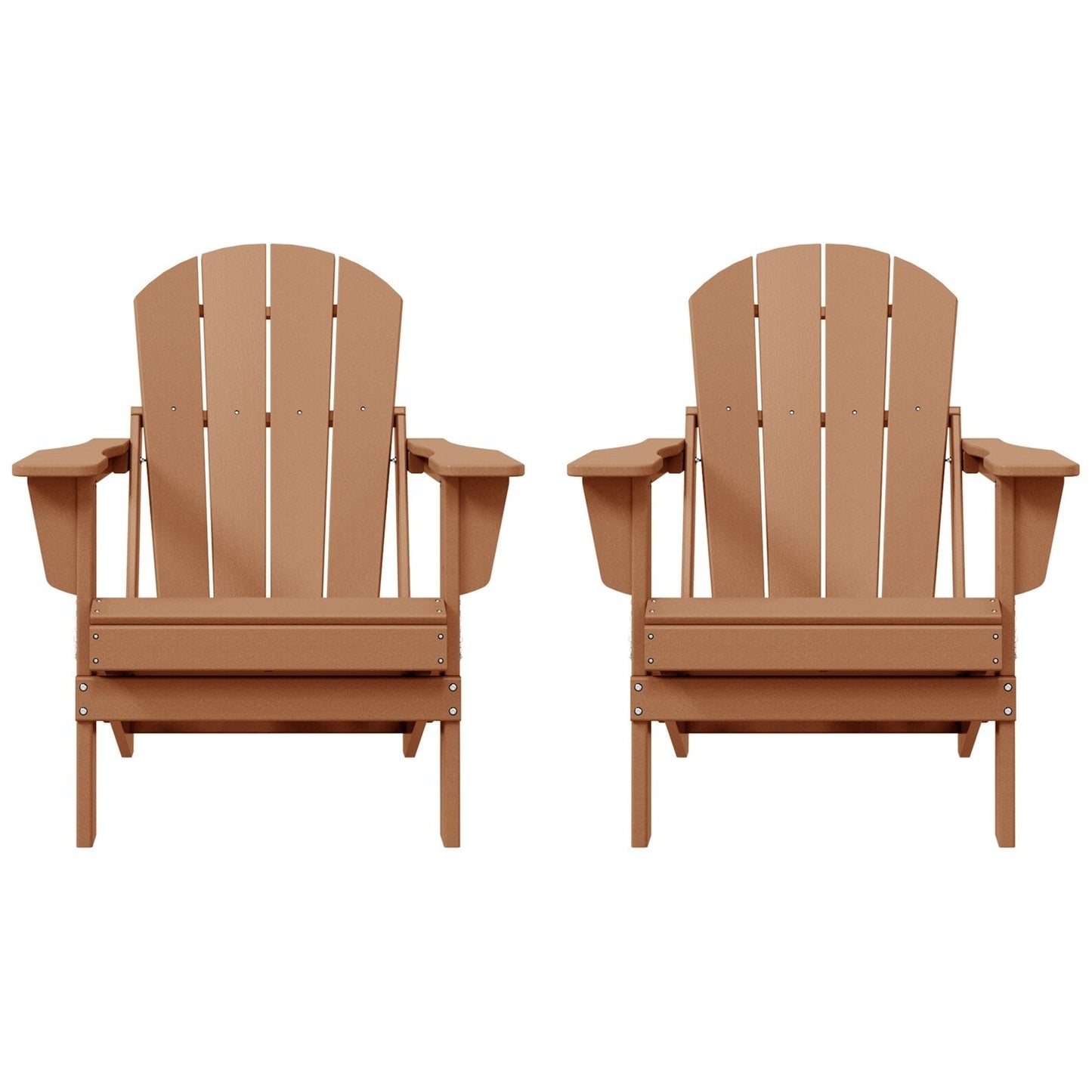 Polytrends Laguna Fauteuils de jardin pliants Adirondack résistants aux intempéries (lot de 2)