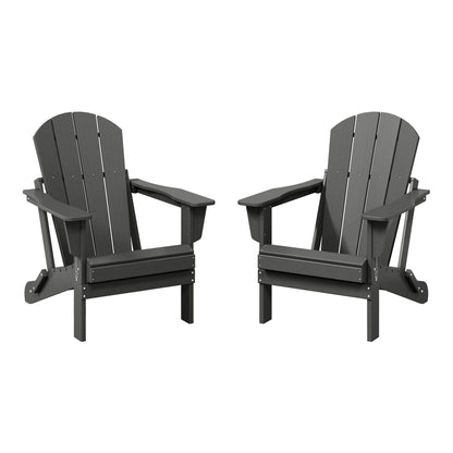 Polytrends Laguna Fauteuils de jardin pliants Adirondack résistants aux intempéries (lot de 2)