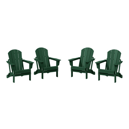 Chaises de jardin pliantes Adirondack Polytrends Laguna résistantes aux intempéries (lot de 4)