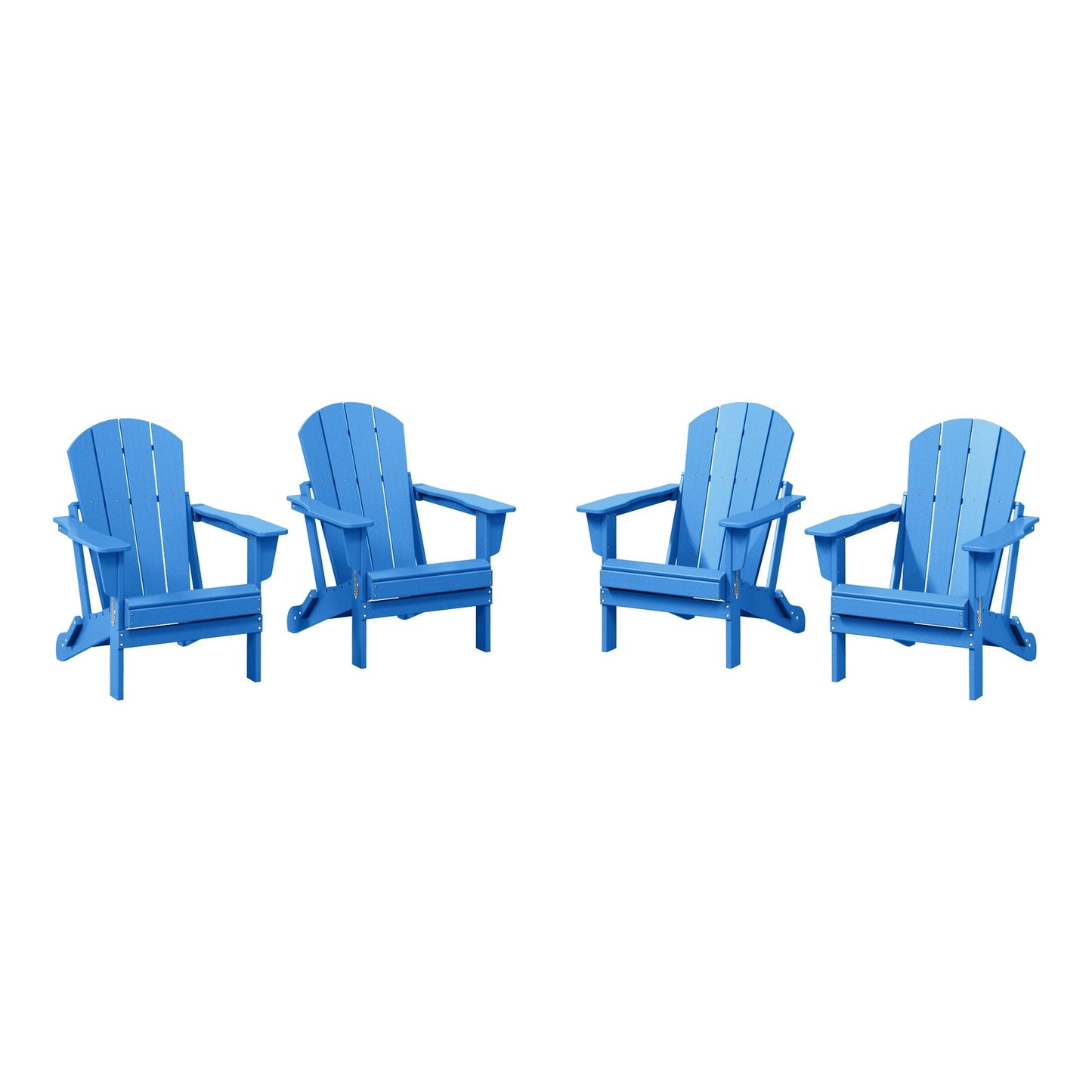 Chaises de jardin pliantes Adirondack Polytrends Laguna résistantes aux intempéries (lot de 4)