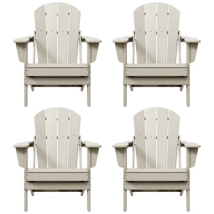 Chaises de jardin pliantes Adirondack Polytrends Laguna résistantes aux intempéries (lot de 4)