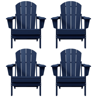Chaises de jardin pliantes Adirondack Polytrends Laguna résistantes aux intempéries (lot de 4)
