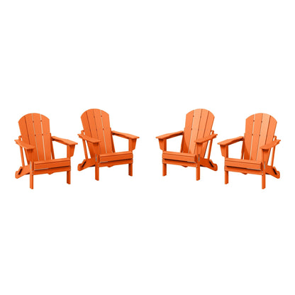 Chaises de jardin pliantes Adirondack Polytrends Laguna résistantes aux intempéries (lot de 4)