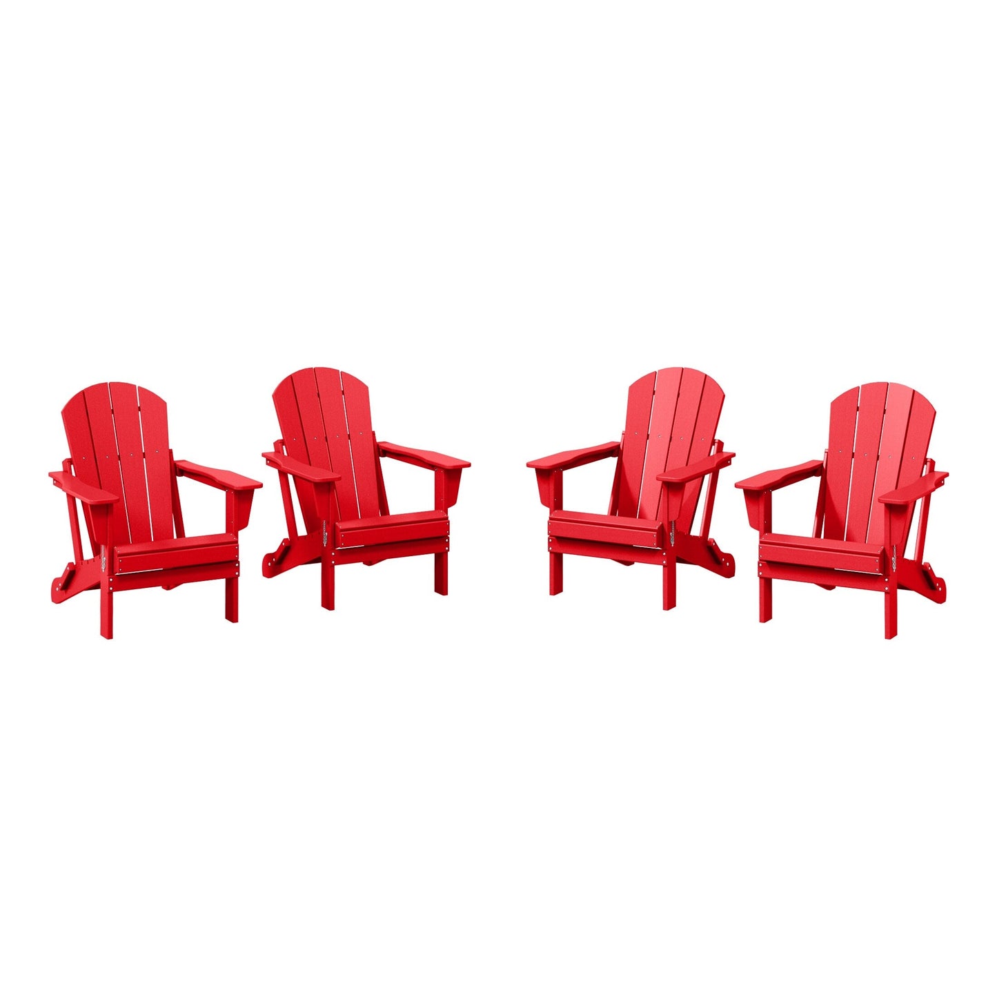 Chaises de jardin pliantes Adirondack Polytrends Laguna résistantes aux intempéries (lot de 4)