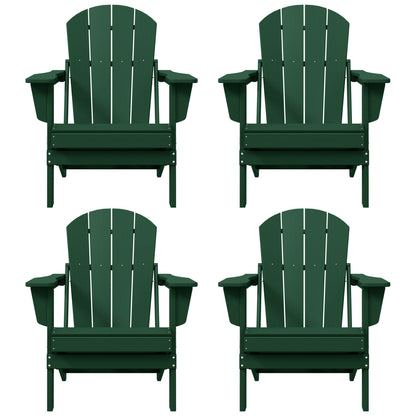 Chaises de jardin pliantes Adirondack Polytrends Laguna résistantes aux intempéries (lot de 4)