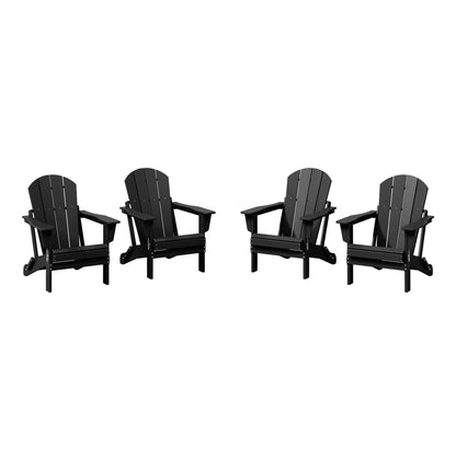 Chaises de jardin pliantes Adirondack Polytrends Laguna résistantes aux intempéries (lot de 4)