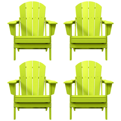 Chaises de jardin pliantes Adirondack Polytrends Laguna résistantes aux intempéries (lot de 4)