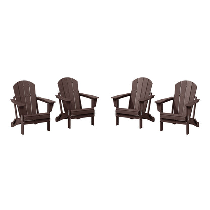 Chaises de jardin pliantes Adirondack Polytrends Laguna résistantes aux intempéries (lot de 4)