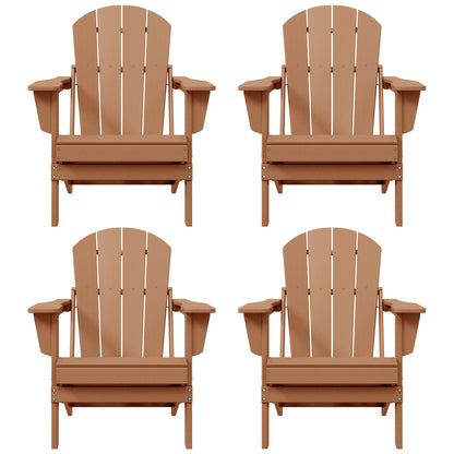 Chaises de jardin pliantes Adirondack Polytrends Laguna résistantes aux intempéries (lot de 4)