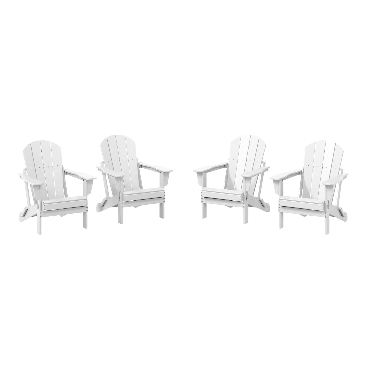 Chaises de jardin pliantes Adirondack Polytrends Laguna résistantes aux intempéries (lot de 4)