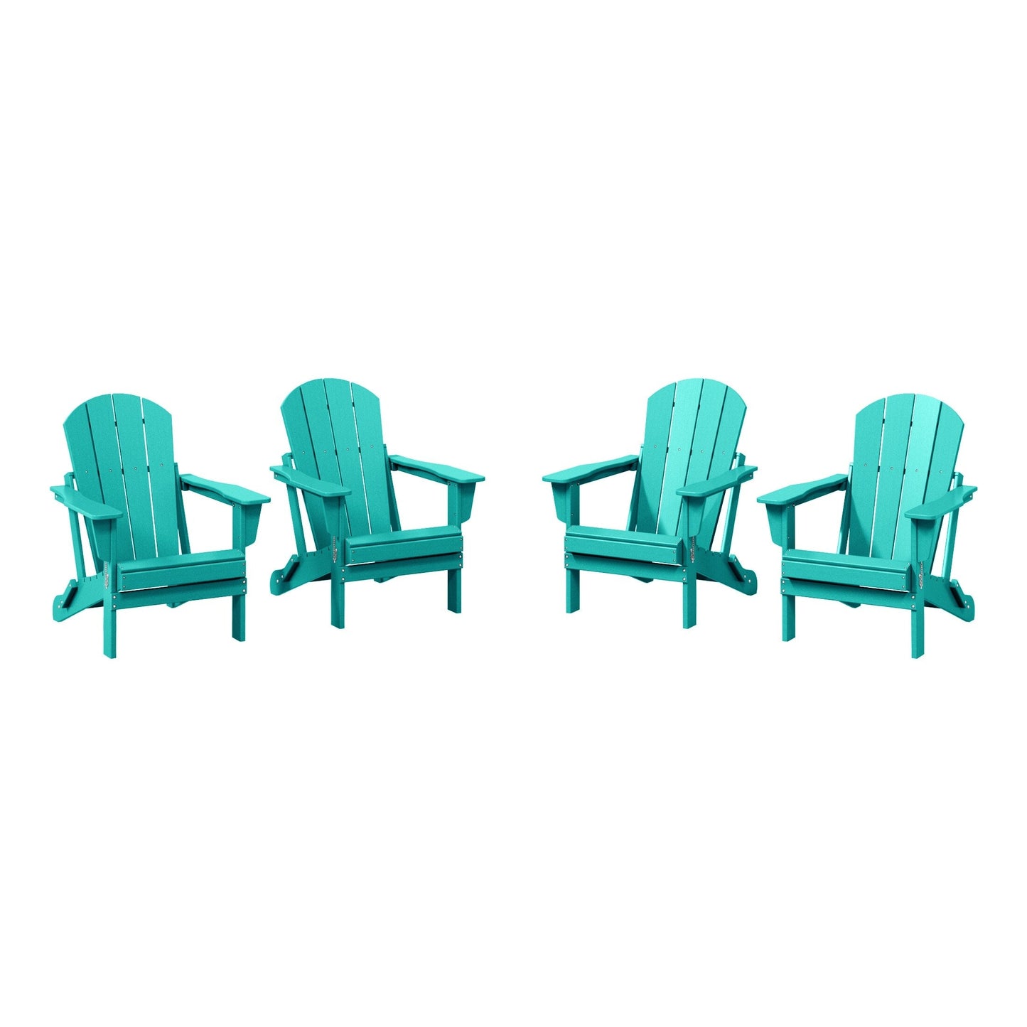 Chaises de jardin pliantes Adirondack Polytrends Laguna résistantes aux intempéries (lot de 4)