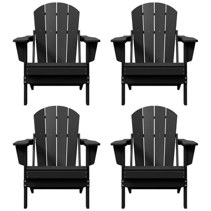Chaises de jardin pliantes Adirondack Polytrends Laguna résistantes aux intempéries (lot de 4)