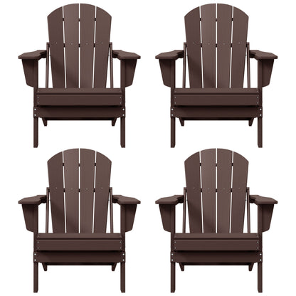 Chaises de jardin pliantes Adirondack Polytrends Laguna résistantes aux intempéries (lot de 4)