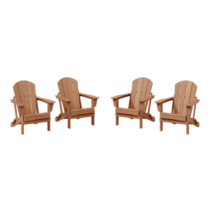 Chaises de jardin pliantes Adirondack Polytrends Laguna résistantes aux intempéries (lot de 4)