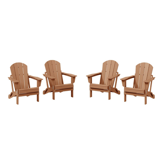 Chaises de jardin pliantes Adirondack Polytrends Laguna résistantes aux intempéries (lot de 4)