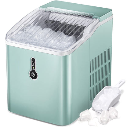 Portable Countertop Ice Maker Machine，26Lbs/24H， Self-Cleaning Home, Low Noise