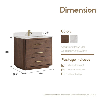 Meuble-lavabo Porto avec plan de toilette en pierre de quartz blanche, sans miroir.