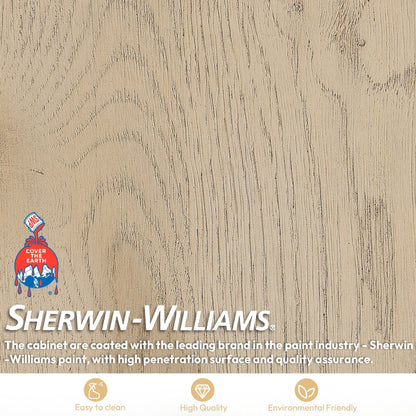 Meuble-lavabo Porto avec plan de toilette en pierre de quartz blanche, sans miroir.