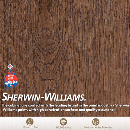 Meuble-lavabo Porto avec plan de toilette en pierre de quartz blanche, sans miroir.