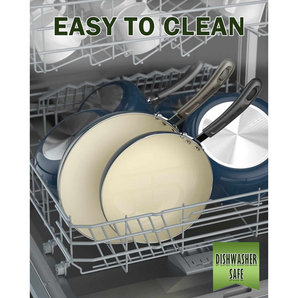 Ensemble de casseroles et poêles antiadhésives, ensemble de cuisine en céramique 10 pièces, ensemble de cuisson antiadhésif avec casseroles.